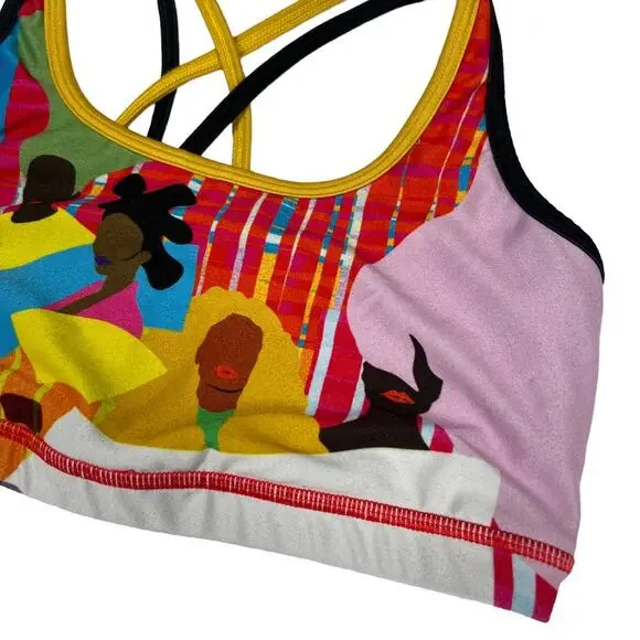 Peloton x Monica Ahanonu Strappy Bra Black History Collection 2021 Sports Bra